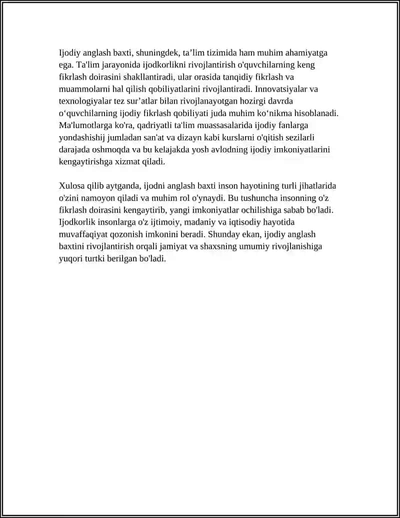 IJODNI ANGLASH BAXTI 4