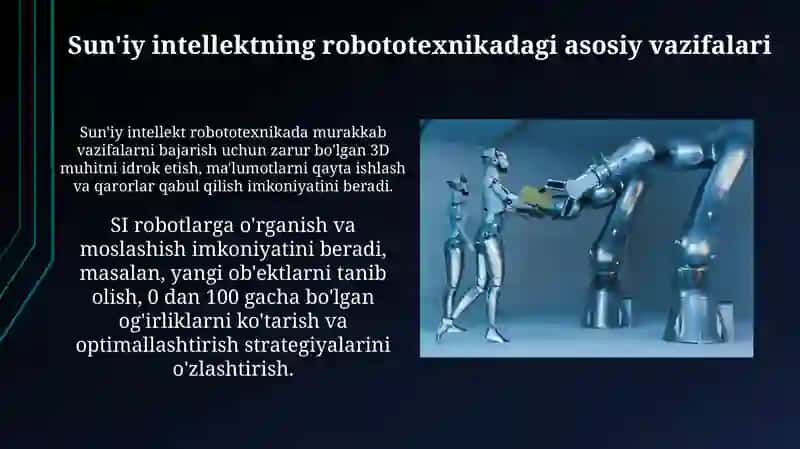 Sun'iy intellekt va robototexnika 4