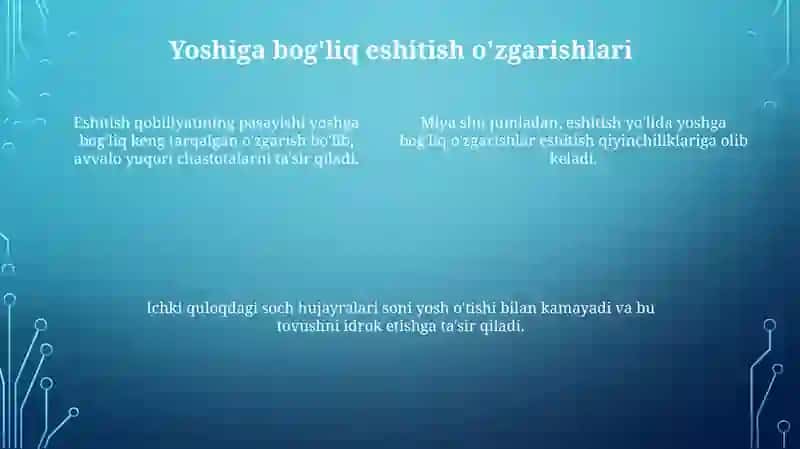 Sensor tizimining yoshga oid retseptorlari 4