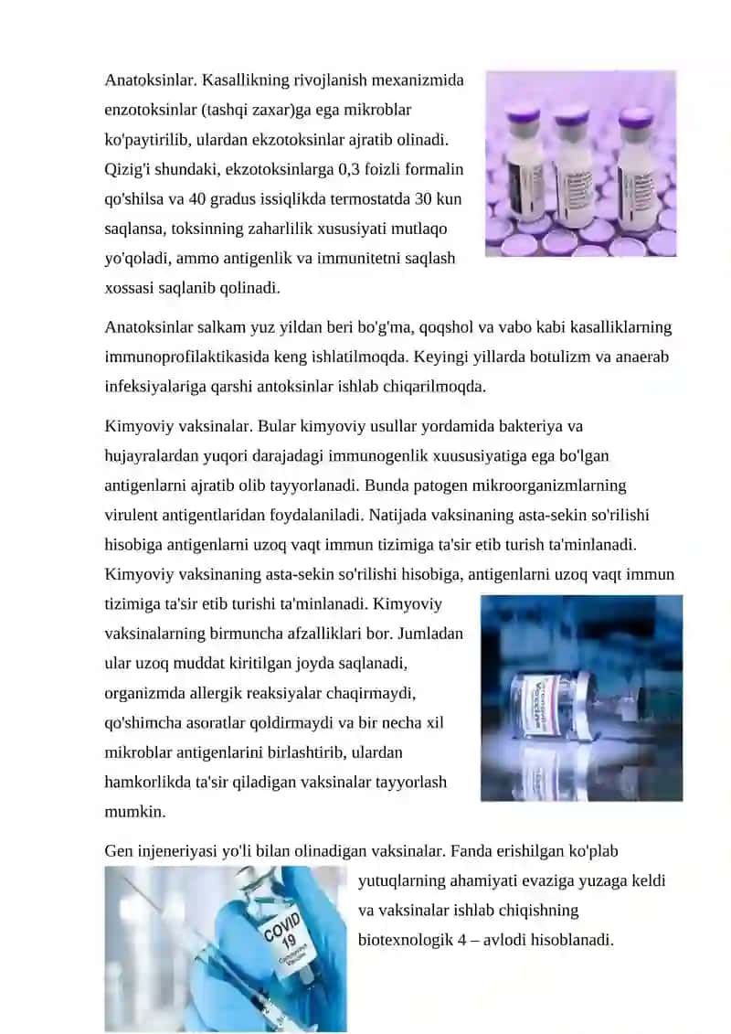 VIRUSLARGA QARSHI VAKSINALAR VA ULARNI ISHLAB CHIQISH 4