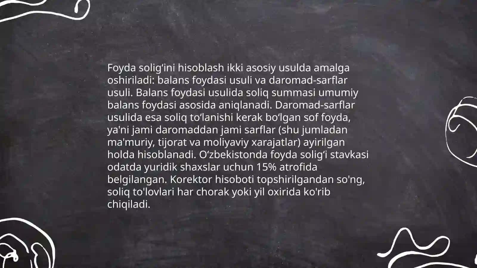 Yuridik shaxslarning foyda soligʻi tushunchasi 4