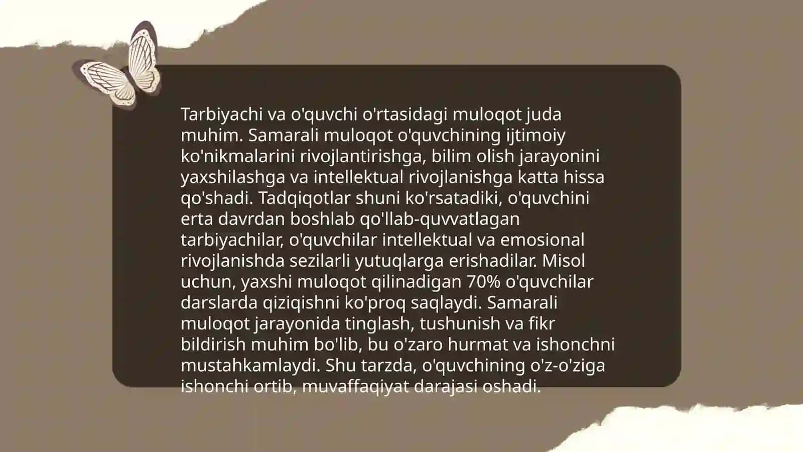 Tarbiyachi faoliyatida muloqot madaniyati va psixologiyasi gʻoyalari 4