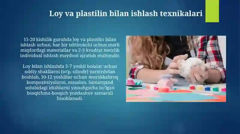 Loy va plastilin mashg'ulotlari 4