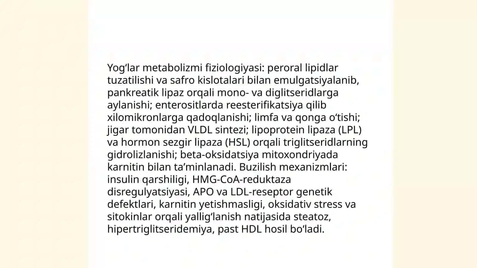 Yogʻlar almashinuvi buzilishi 4