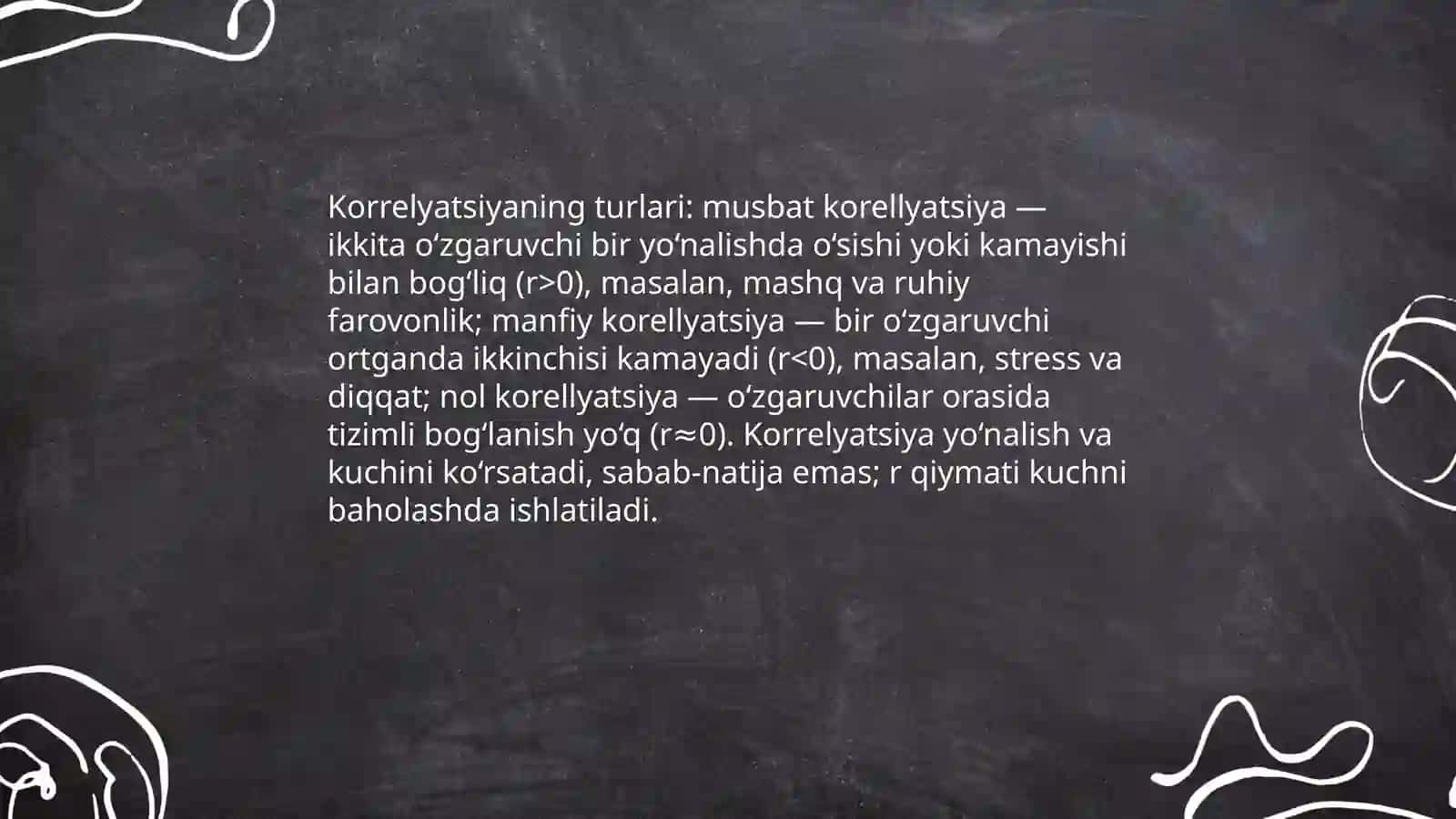 Korrelyatsiya tushunchasi va uning psixologik tadqiqotlarda oʻrni 4