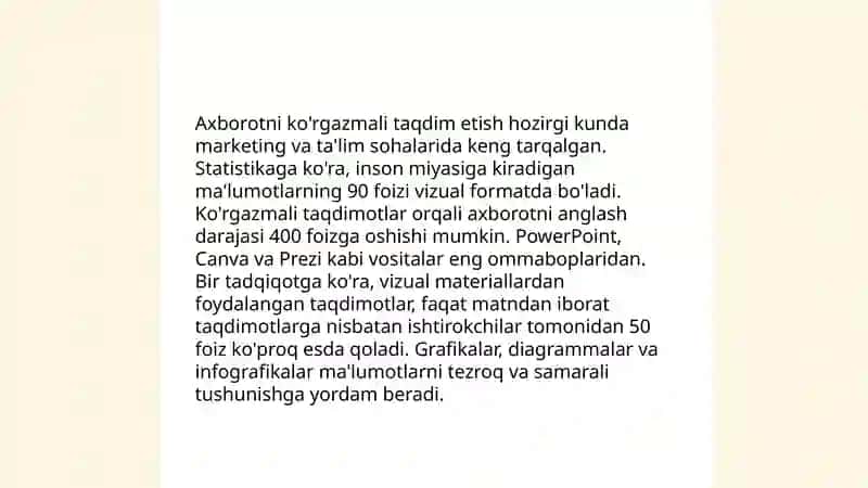 Koʼrgazmali xarakatning metodlari turli baxolash uchun metodikalar 4