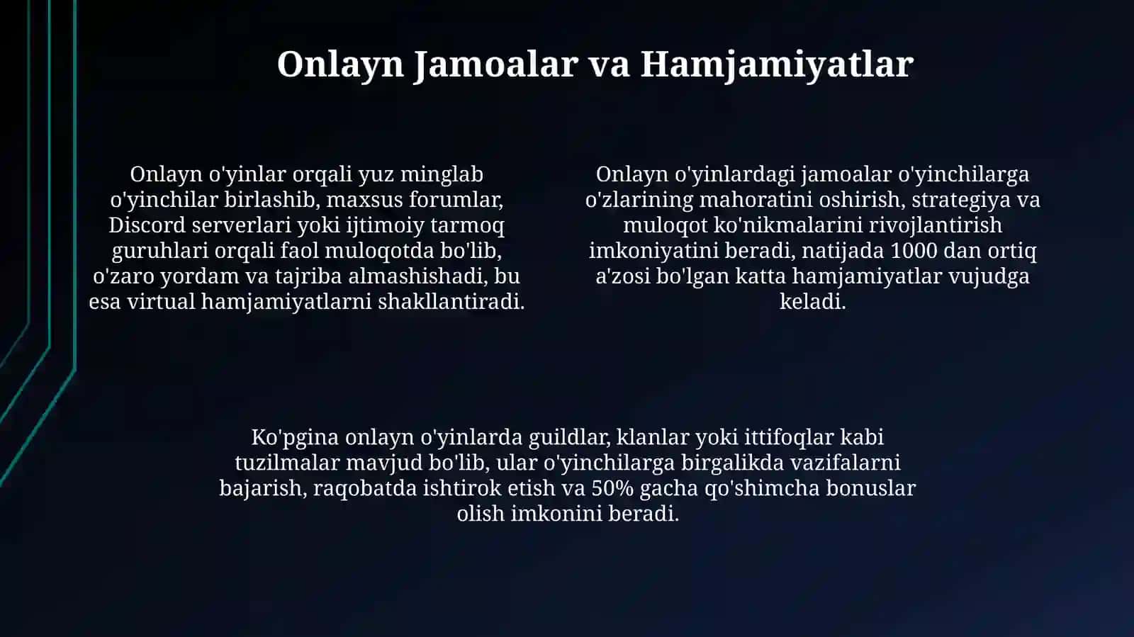 Internetdagi òyinlar ijtimoiy faoliyat sifatida 4