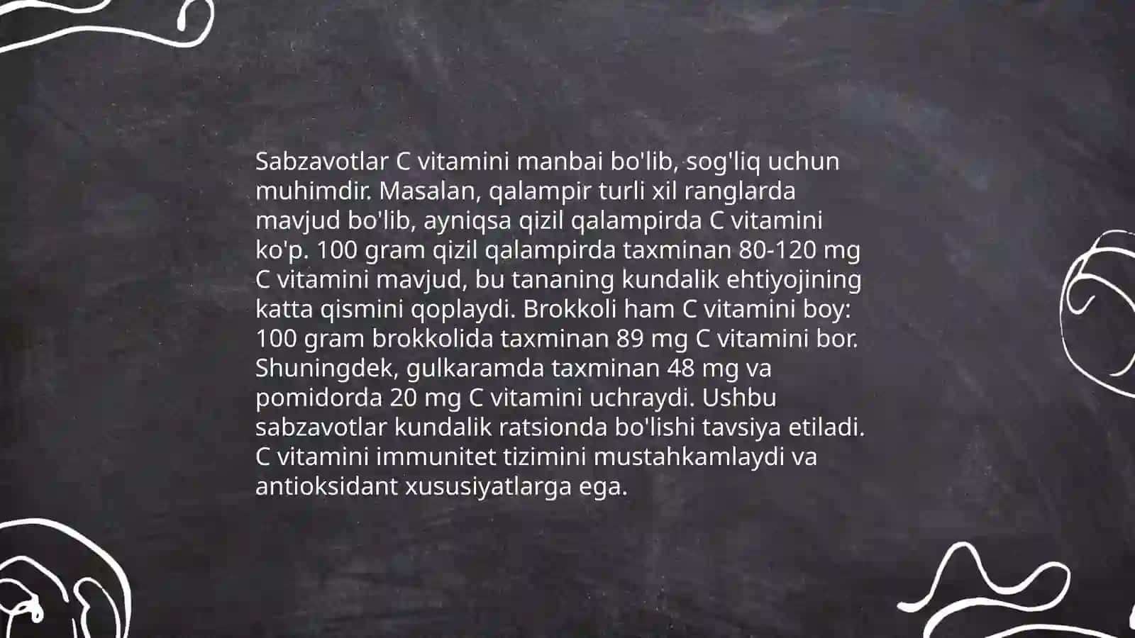 Meva va sabzavotlardagi vitaminlar 4