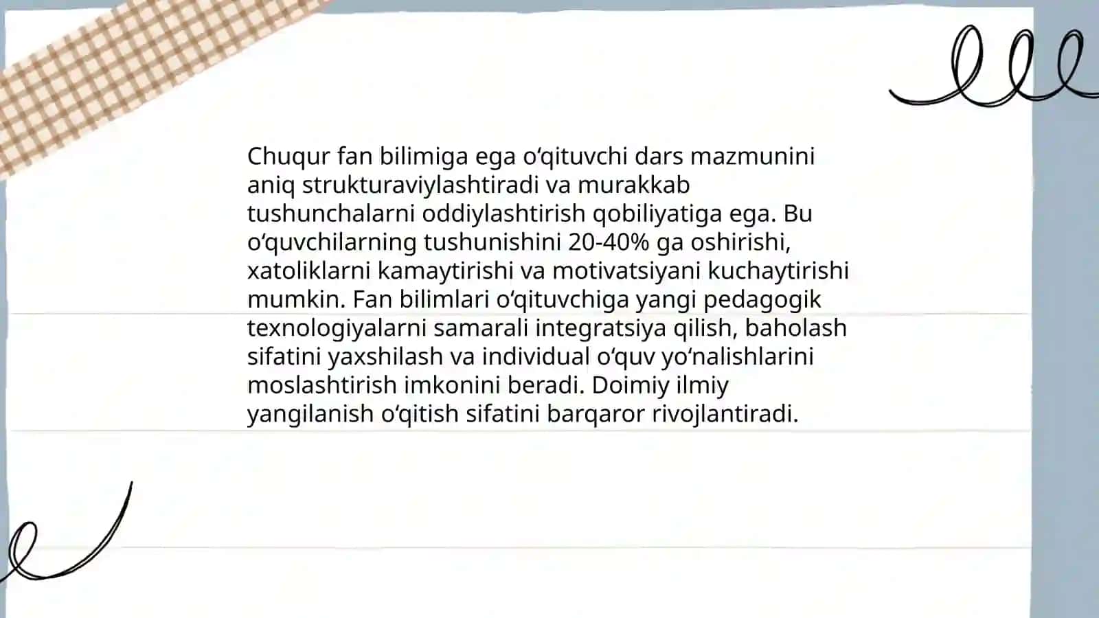 O'qituvchi Kompetentligi 4