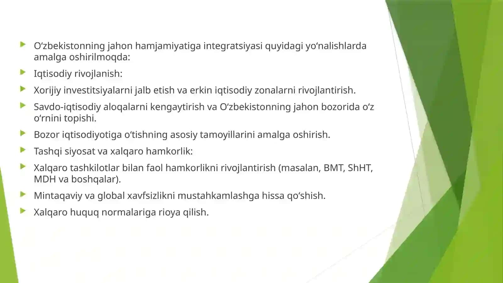 Xusanova Ro’zigulning o’zbekiston eng yangi tarixi fanidan tayyorlangan taqdimoti 4