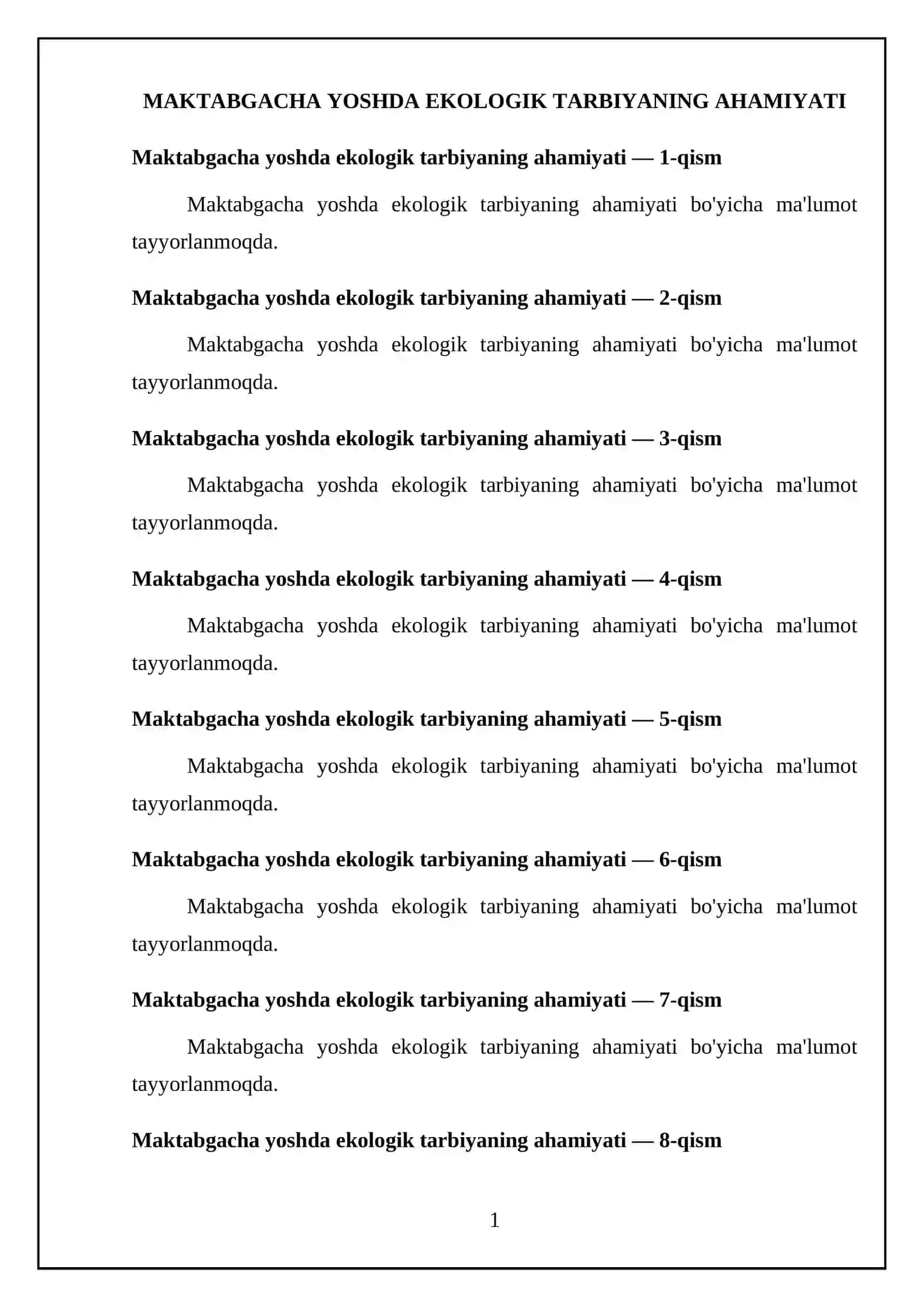 Maktabgacha yoshdagi bolalarga ekologik tarbiya berish 4
