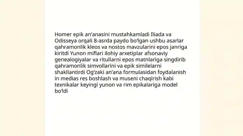 Qadimgi yinon mifalogiyasi badiiy adaboyotiningasosi sifatida 4