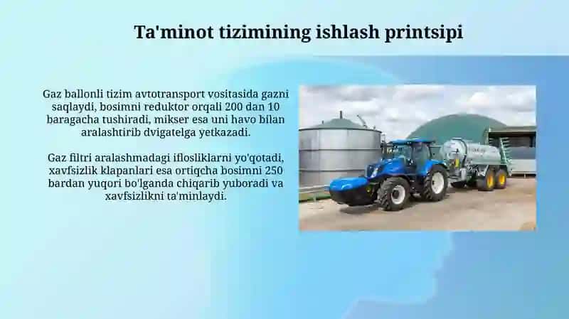 gaz balon avto traktorlar dvigatellarning taminlash tizimini tuzilish va ishlash 4