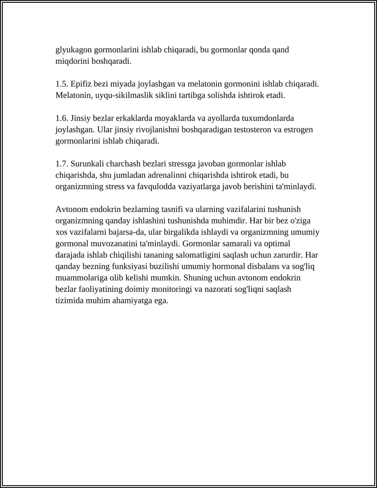 AVTONOM ENDOKRIN BEZLARINING IDORA QILINISHI 4