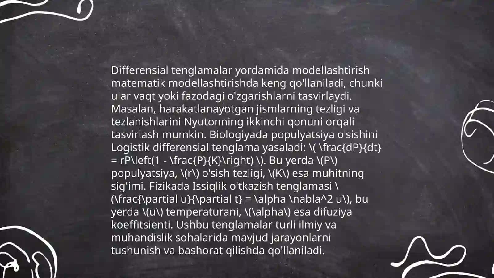 Matematik modellarning amaliy taqdimoti 4