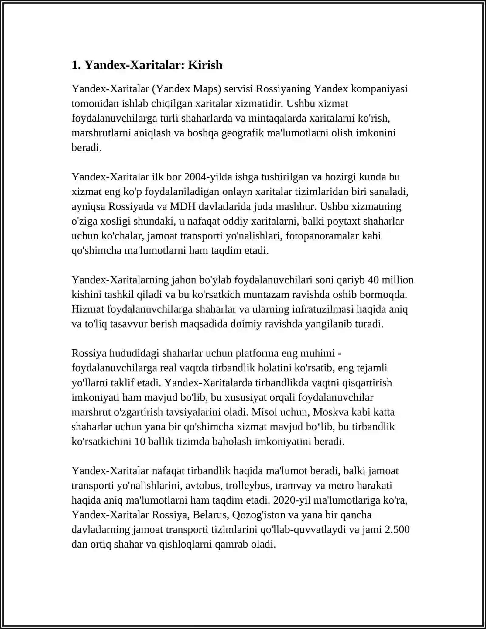 Yandex-Xaritalar GEOGRAFIK AXBOROT TIZIMI 4