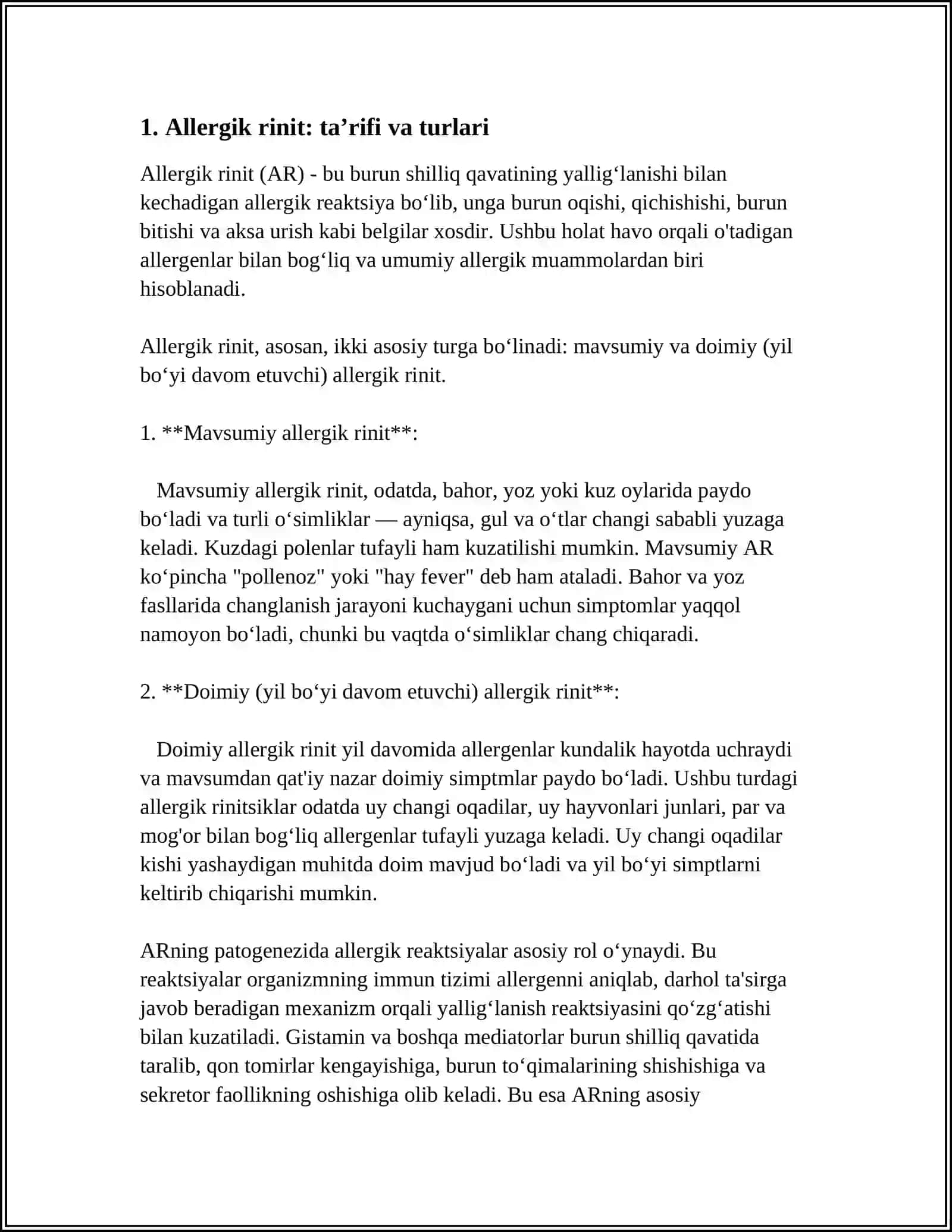 ALLERGIK RINIT VA ULARNI ZAMONAVIY DAVOLASH USULLARI 4