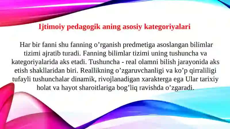 Ijtimoiy pedagogika fanining kategoriyalari va tamoyillari (TAQDIMOT) 4