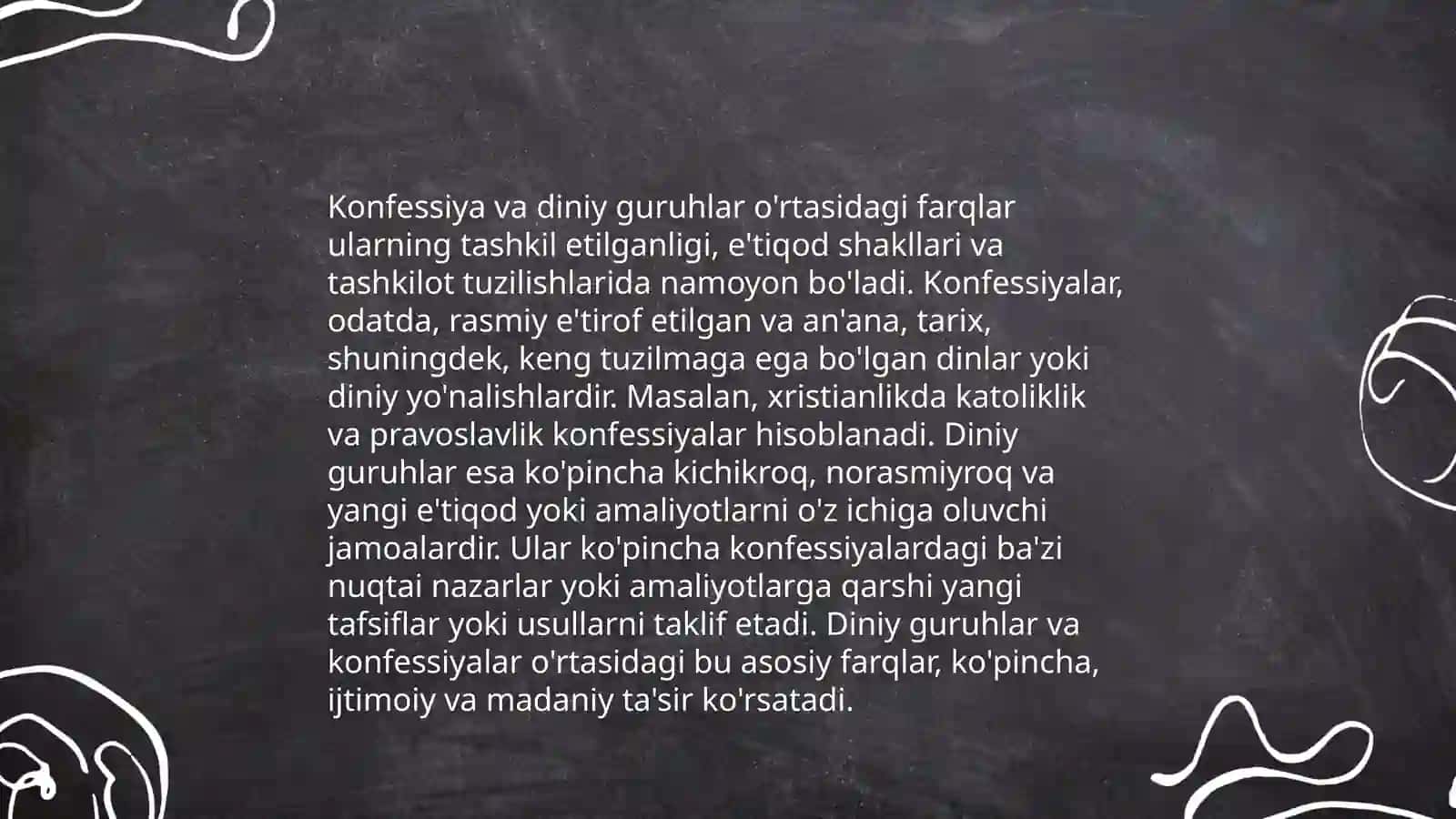 Konfessiya tushunchasining mohiyati va o'zbekistonda faoliyat yurituvchi diniy ta'limotlar tarixi 4