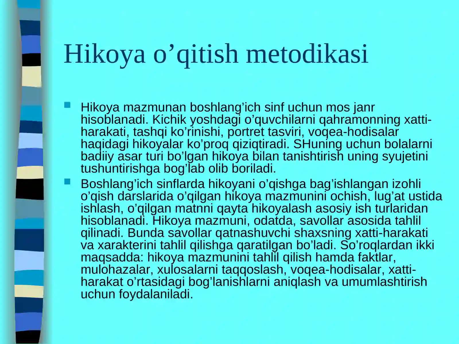Ertak va hikoya o’qitish metodikasi 4