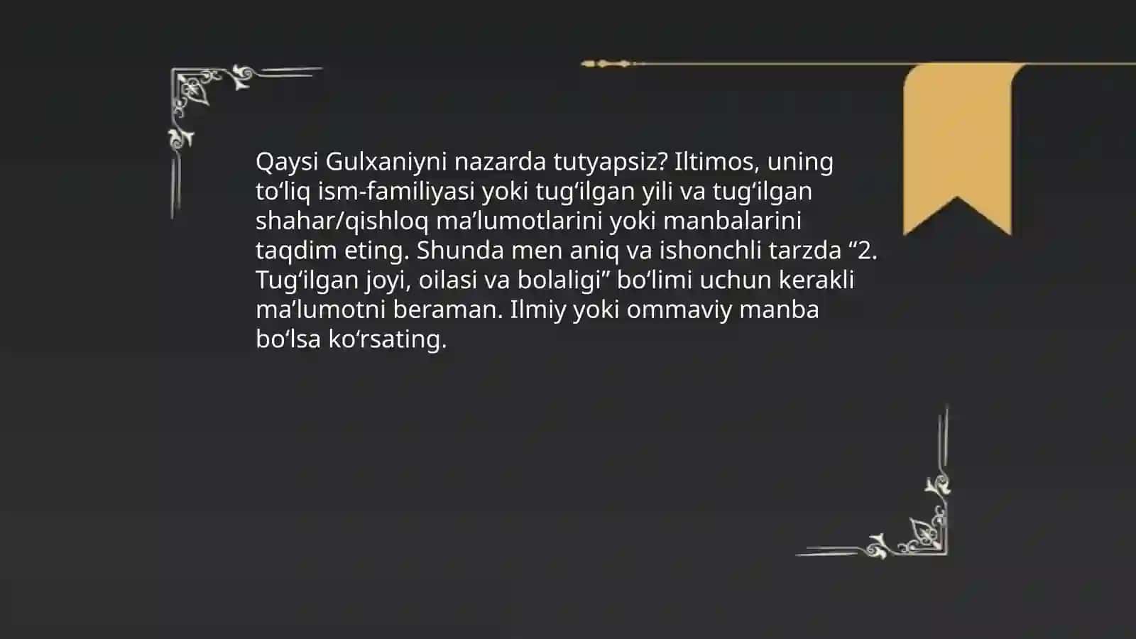 Gulxaniy hayoti va ijodi Pardayeva Jayrona 4