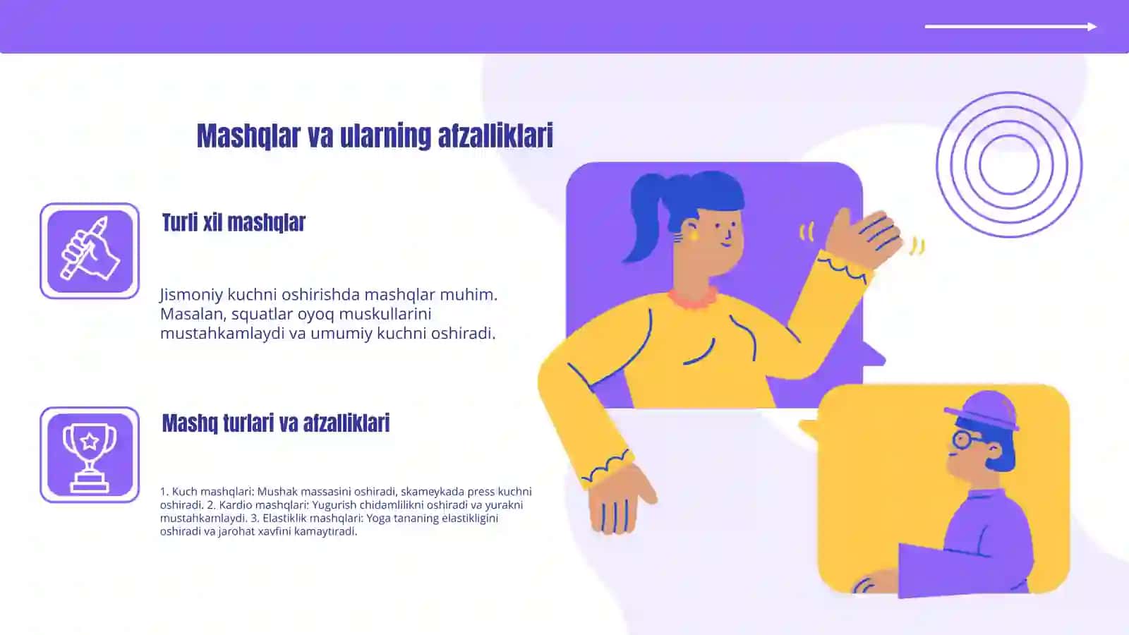 Trenajorlarda (umumiy kuch) jismoniy sifatini rivojlantirish 4