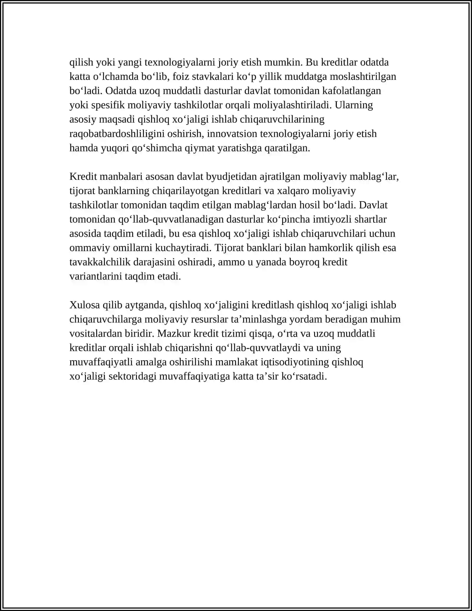 QISHLOQ XOʻJALIGI KIRIDITLASH USULARI SHAKLLARI VA ULARNING MANBALARI 4