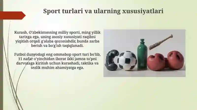 Sport turlari va ularning foydalari 4