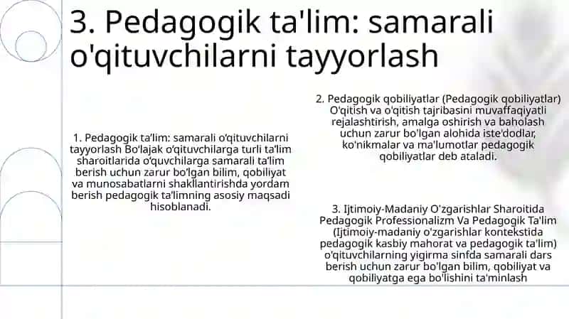 Pedagogik Qobiliyatlar. Ijtimoiy-Madaniy O‘Zgarishlar Sharoitida Pedagogik Professionalizm Va Pedagogik Ta’Lim 4