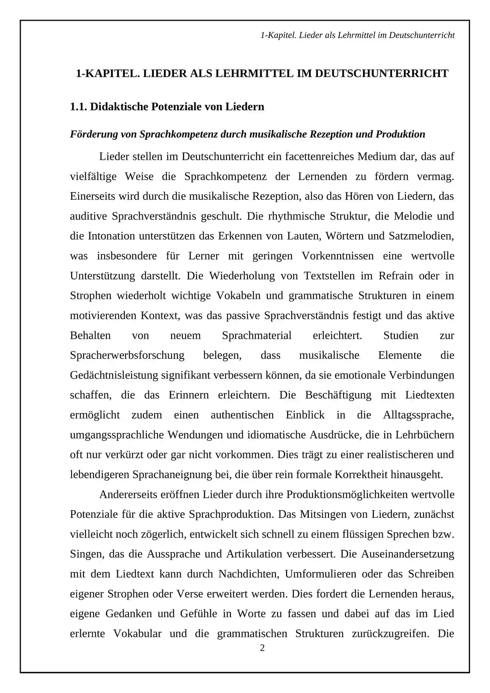 Einsatz der Lieder im Deutschunterricht 4