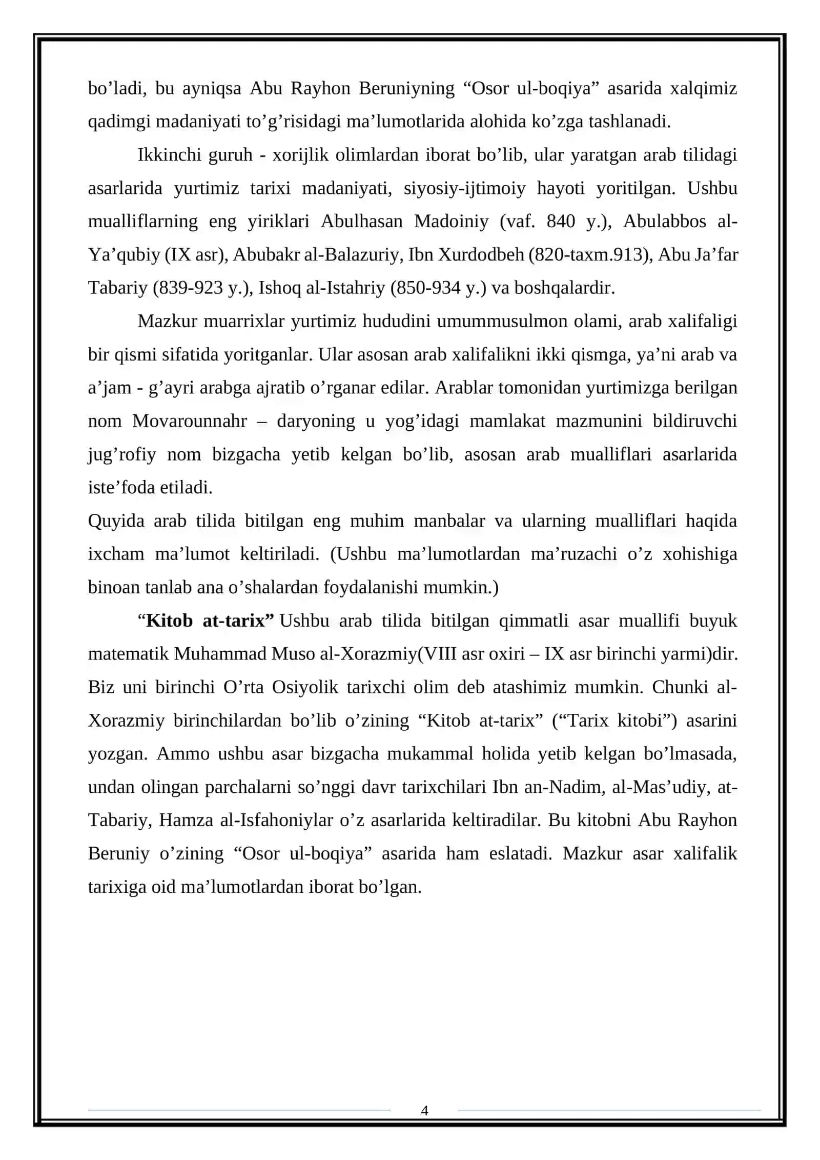 Ibn Al-Asirning “Al-Komil Fit-tarix asari tarixiy manba sifatida 4