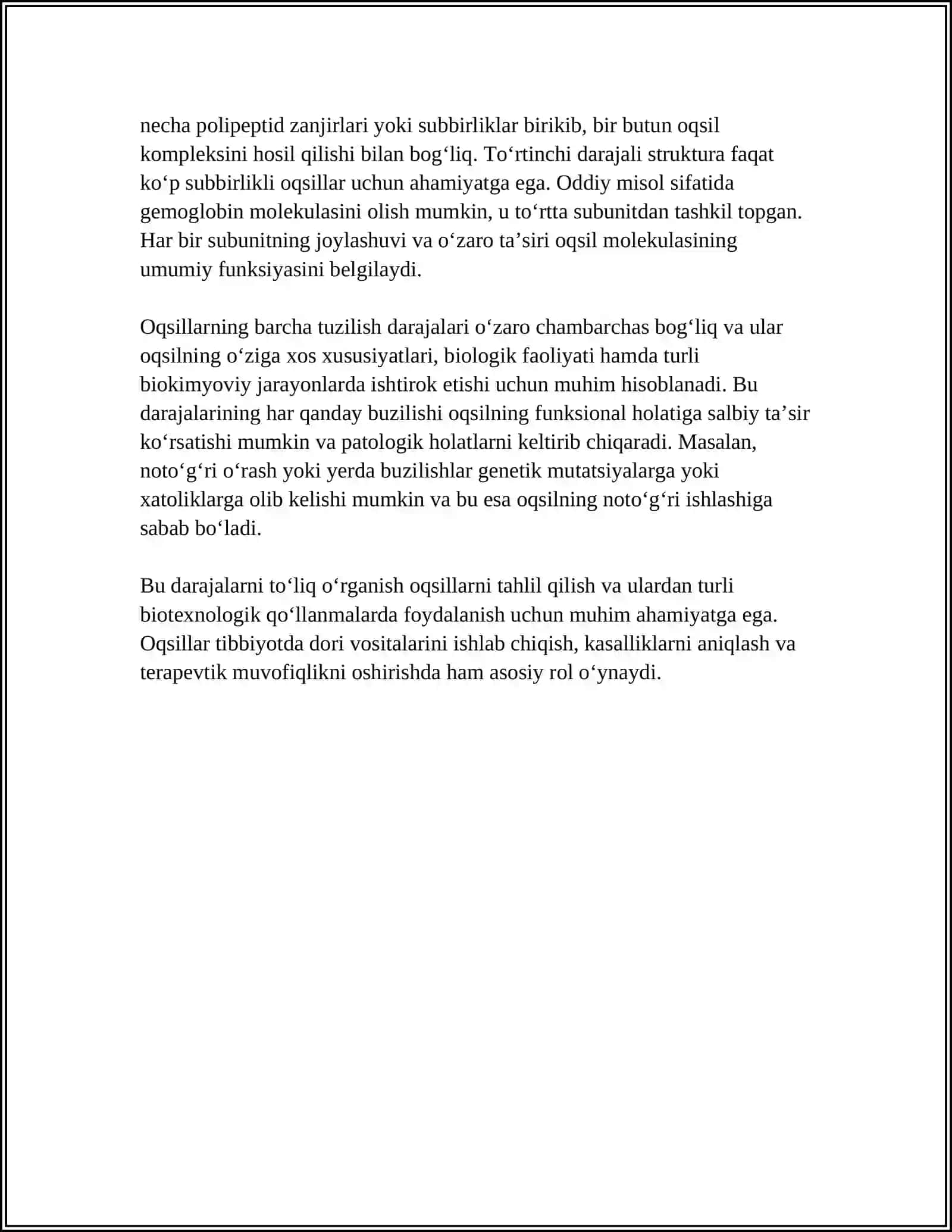 OQSILLARNING TUZILISH DARAJALARI, ULARNI ANIQLASHDA QOʻLLANILADIGAN ZAMONAVIY USLUBLAR 4