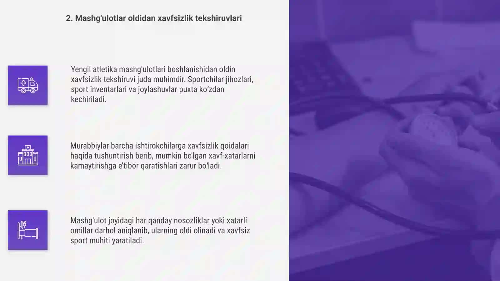 Yengil atletika mashg'ulotlarida 4