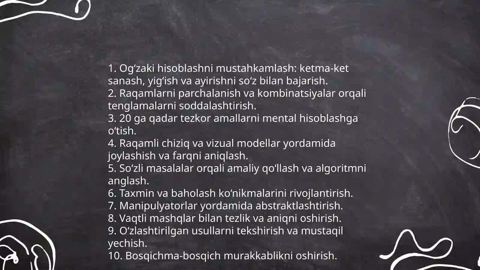 Boshlangʻich sinf oʻquvchilarining matematik taffakkurini rivojlantirish bo'yi 4