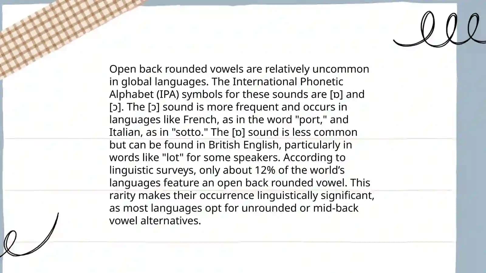 Open bag rounded vowel 4