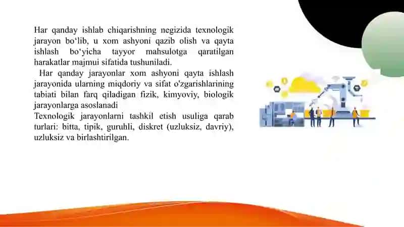 1-MARUZA. TEXNOLOGIK JARAYONLAR VA QURILMALAR FANINIG UMUMIY ASOSLARI VA ASOSIY JARAYONLAR KLASSIFIKATSIYASI 4