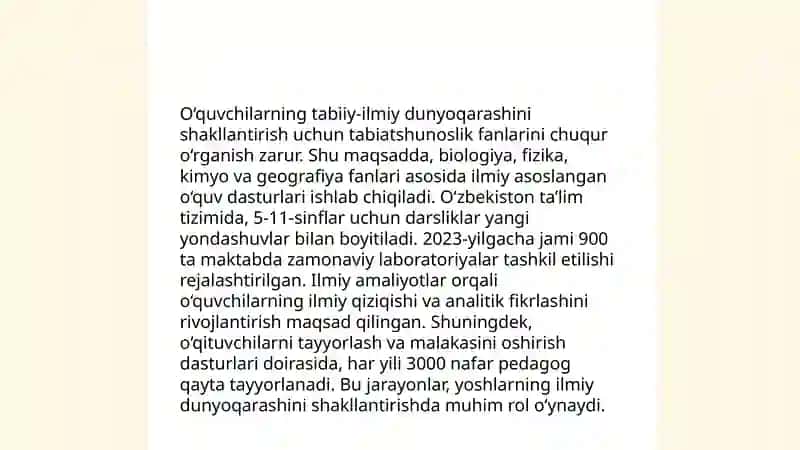 Tabiatshunoslikda oqitishning didaktik tamoylari organish va tahlil 4