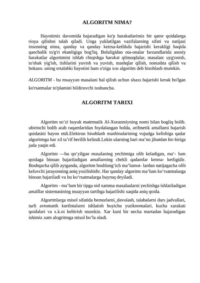 "ALGORITMLASH USULLARI. DASTURLASHTIRISH TILLARI." 4