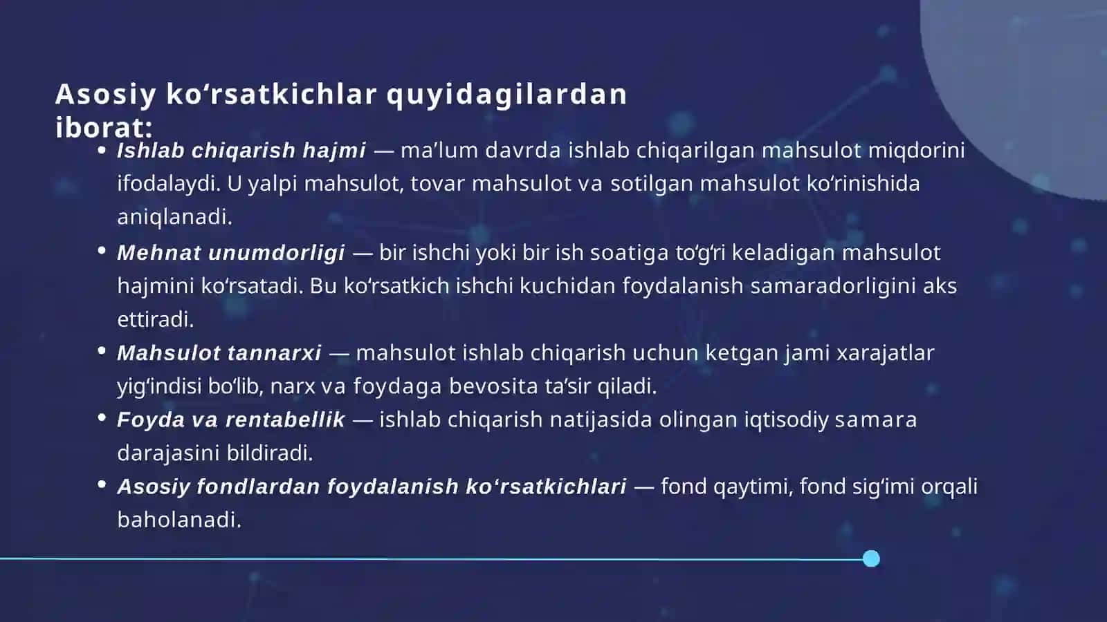 Ishlab chiqarish faoliyatining asosiy ko`rsatkichlarini tahlil qilish metodikasi asoslari 4