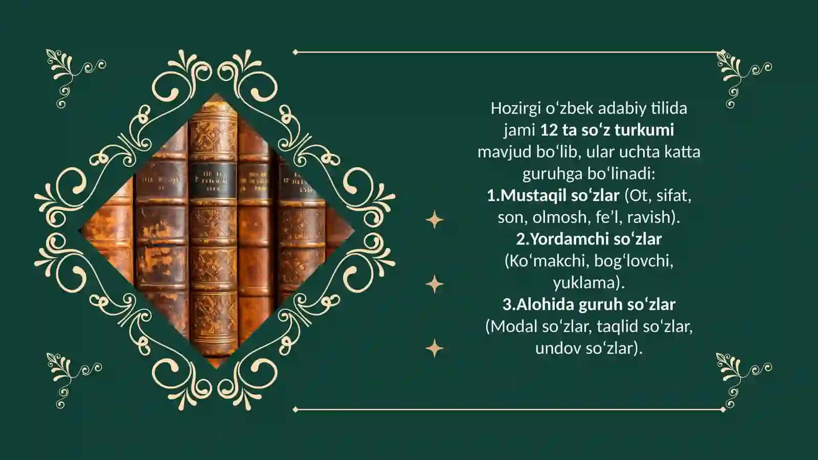 “Ona tilida so'z turkumlari va ularni ajiratish tamoyillari” 4