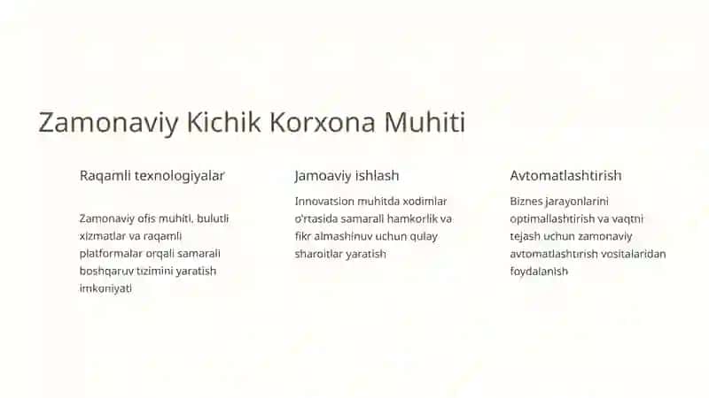 Kichik Korxonalarda Innovatsiya Joriy Etish 4