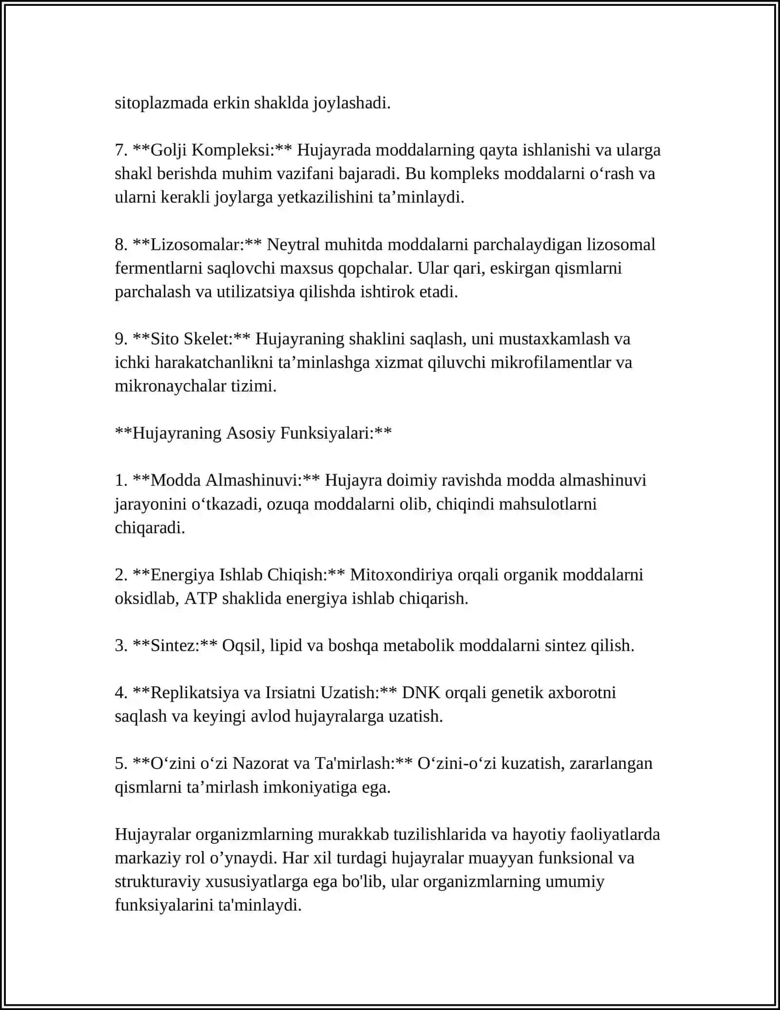 Hujayraning Strukturalari 4
