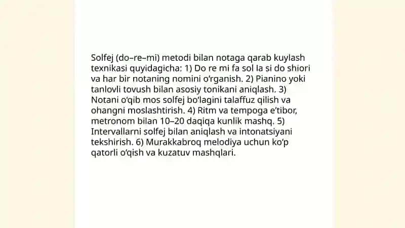 Notaga qarab nota bilan kuylash 4