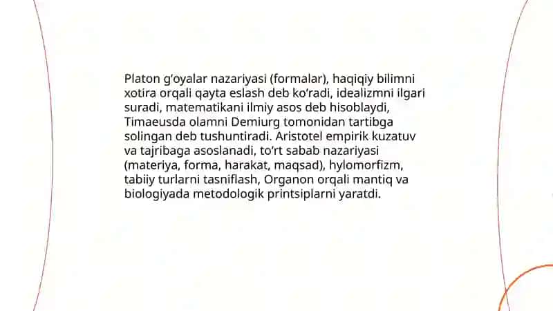 Dunyoning ilmiy nazariyasi va uning evolutsiyasi 4