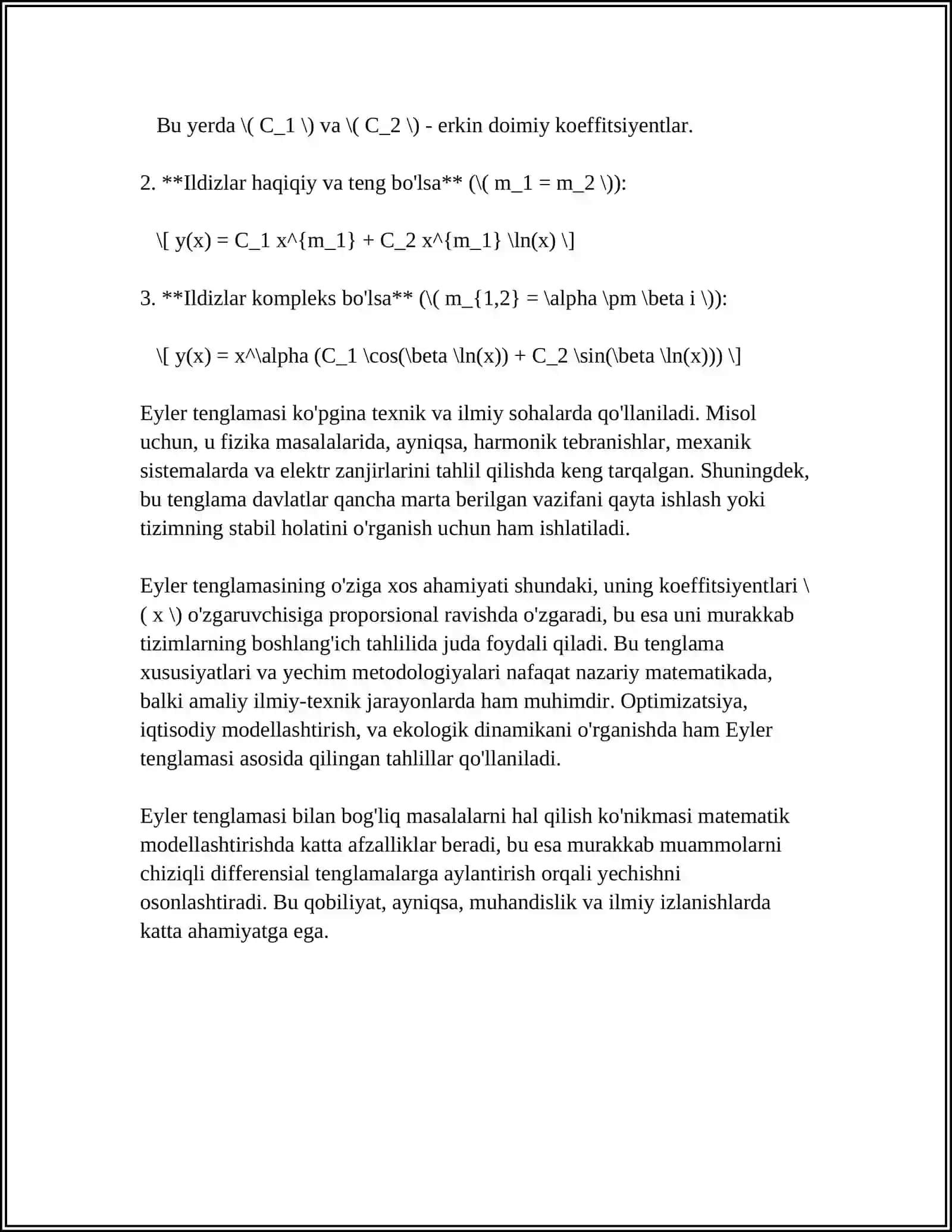 EYLER TENGLAMASI 4