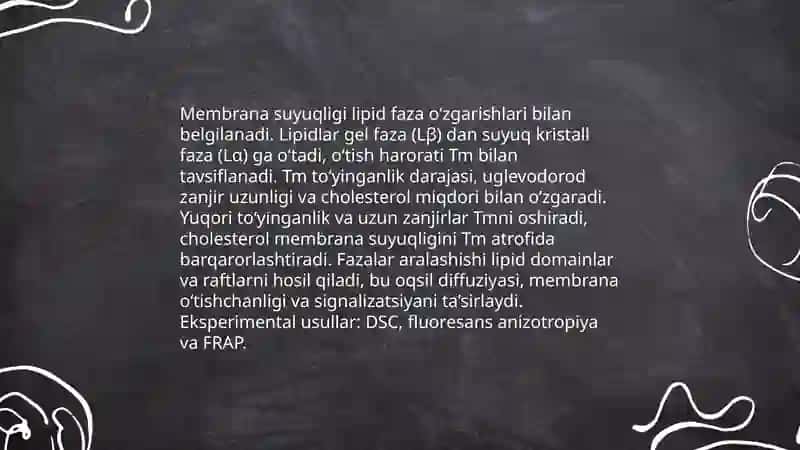 Biologik membranalardagi fizik jarayonlar 4