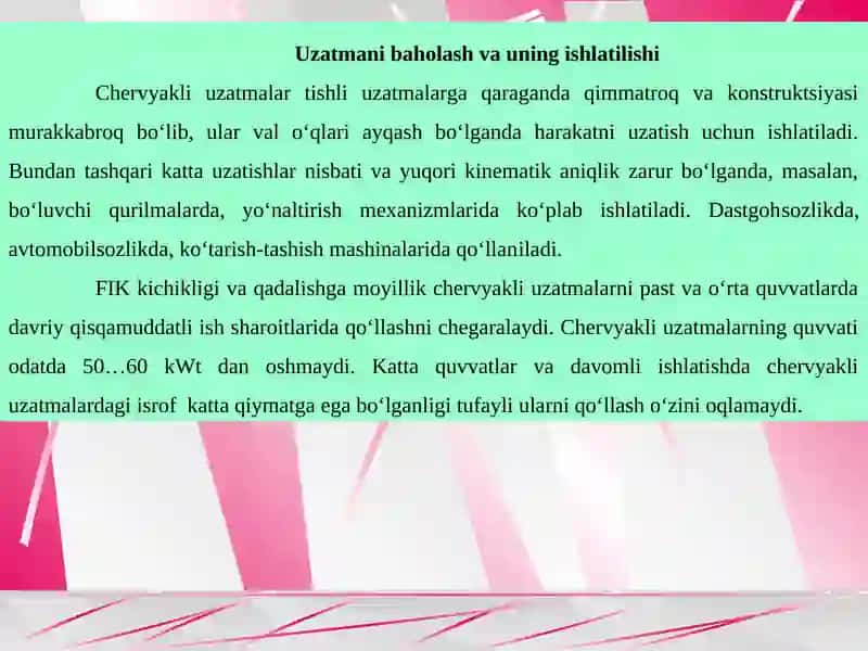 Chervyakli uzatmalar 4