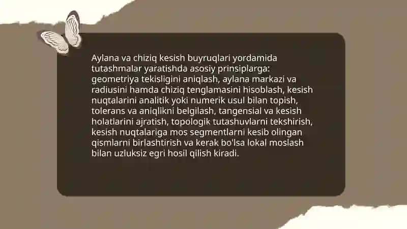 Aylana chizish va kesish buyruqlari 4