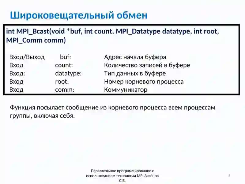 Параллельное программирование с использованием технологииMPI 4