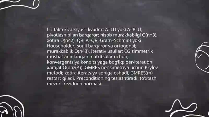 Kompyuter matematikasi tizimlarida tenglamalar,tenglamalar tizimlari, differensial tenglamalar, differensial tenglamalar tizimlarini simvolli-analitik va taqribiy yechish va va ularning tadbiqlari 4
